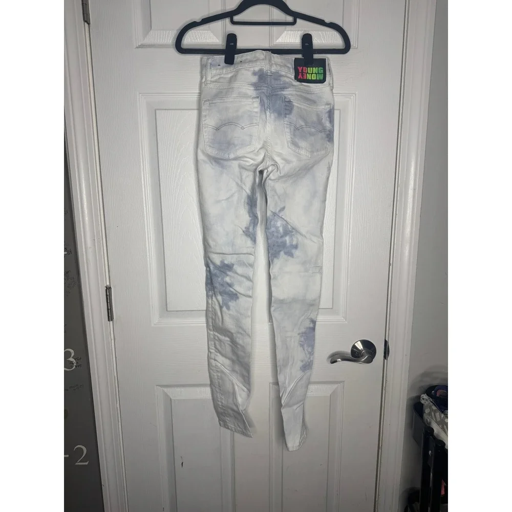 AMERICAN EAGLE X YOUNG MONEY Tye Dye Skinny Jeans Mens‎ Size 26x28